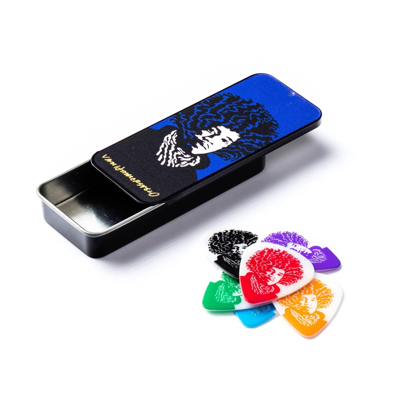 dunlop-van-hammersfeld-jimi-hendrix-pick-tin-guitar-pick-refill-box-medium-jvhpt03m DUNLOP VAN HAMMERSFELD JIMI HENDRIX PICK TIN GUITAR PICK REFILL BOX MEDIUM - JVHPT03M