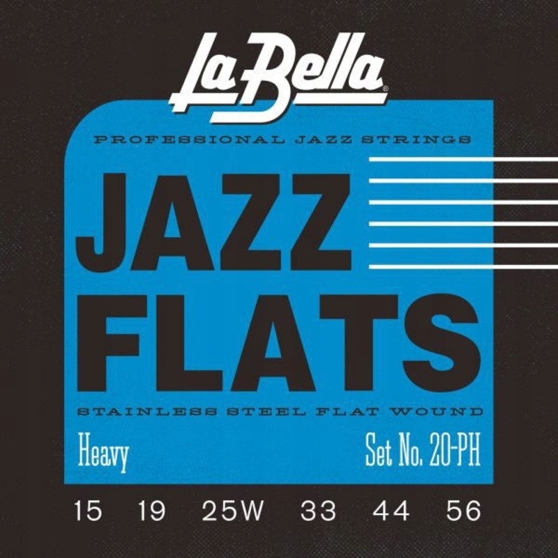 la-bella-20ph-jazz-flats-electric-guitar-strings-heavy-15-56 La Bella 20PH Jazz Flats Electric Guitar Strings, Heavy 15-56