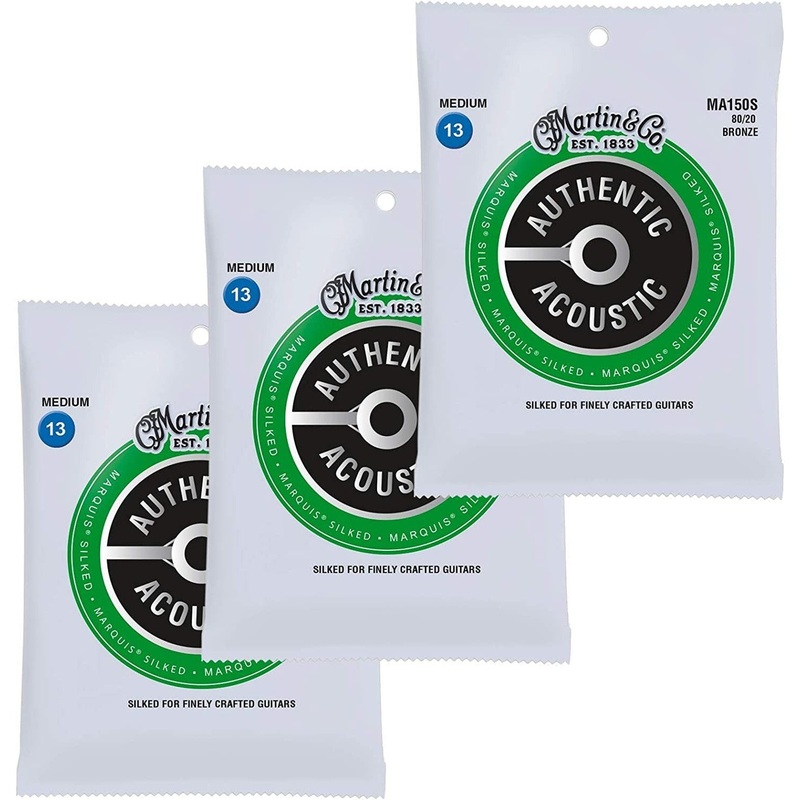 martin-ma150s-authentic-acoustic-marquis-silked-80-20-bronze-medium-13-56-3-pack-bundle Martin MA150S Authentic Acoustic Marquis Silked 80/20 Bronze Medium 13-56 (3-Pack Bundle)