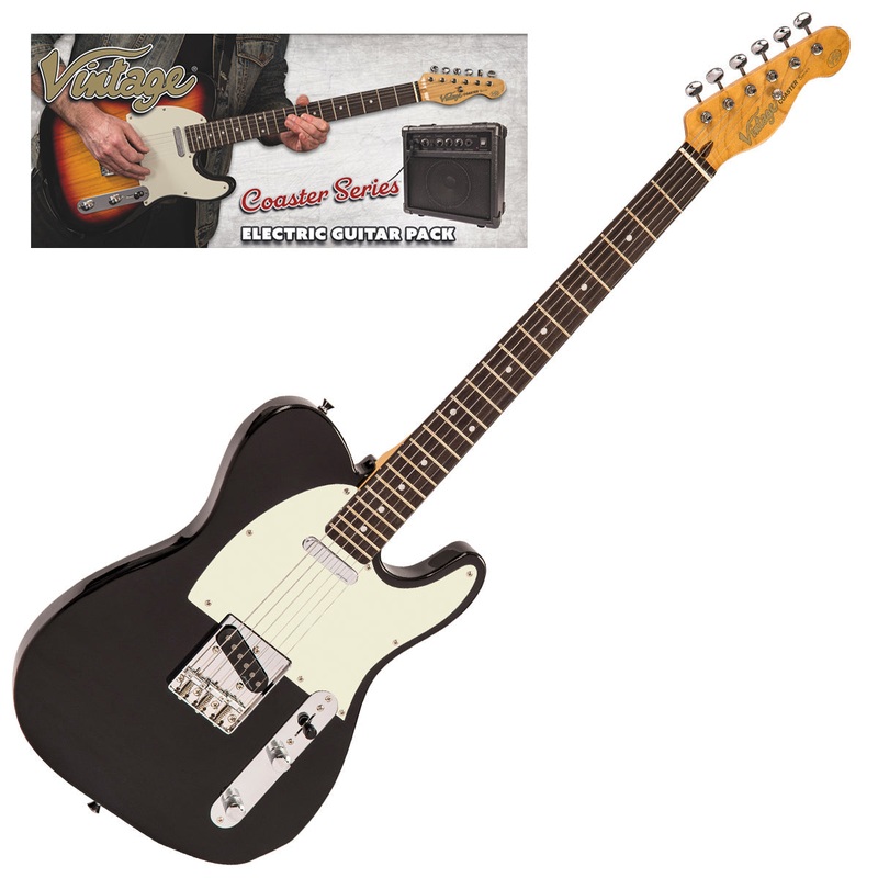 vintage-v20-coaster-series-electric-guitar-pack-gloss-black Vintage V20 Coaster Series Electric Guitar Pack ~ Gloss Black