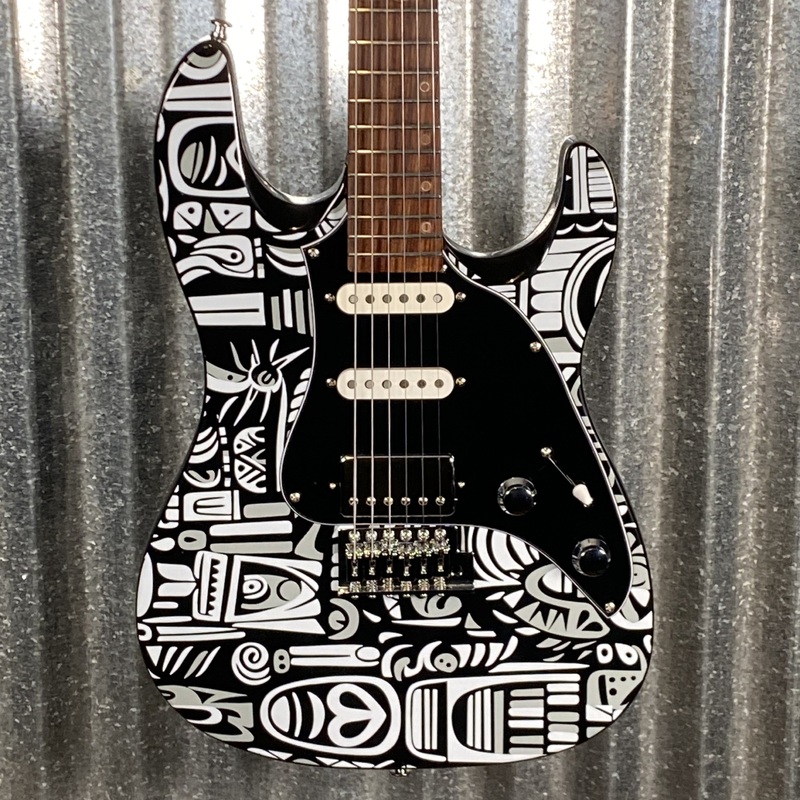 westcreek-guitars-jx-20-hss-strat-style-native-black-white-0497-used Westcreek Guitars JX-20 HSS Strat Style Native Black White #0497 Used