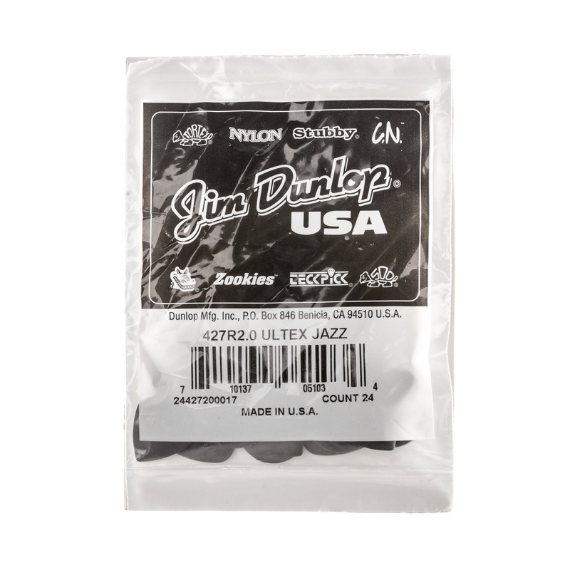 dunlop-ultex-2-0mm-jazz-iii-guitar-pick-refill-bag-24-pack-427r200 DUNLOP ULTEX 2.0mm JAZZ III GUITAR PICK REFILL BAG 24-PACK - 427R200