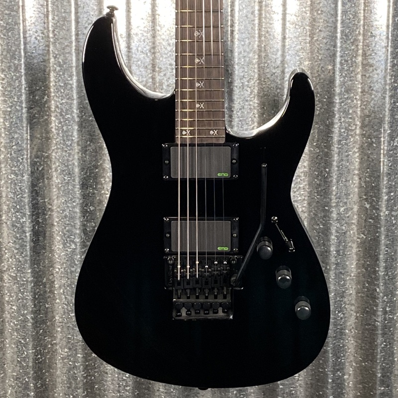 esp-ltd-kh-602-kirk-hammett-black-emg-guitar-case-kh602blk-0566-used ESP LTD KH-602 Kirk Hammett Black EMG Guitar & Case KH602BLK #0566 Used
