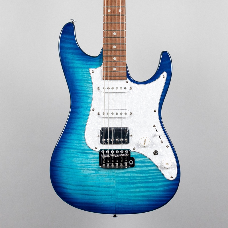 ibanez-az22s1f-az-standard-electric-guitar-transparent-turquoise-burst Ibanez AZ22S1F AZ Standard Electric Guitar, Transparent Turquoise Burst