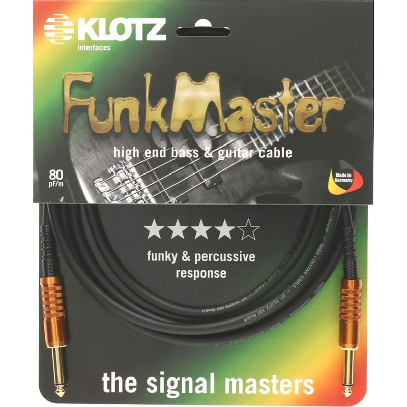 klotz-funkmaster-high-end-guitar-bass-cable-straight-straight-6-0 Klotz FunkMaster High End Guitar & Bass Cable (Straight - Straight) (6.0)