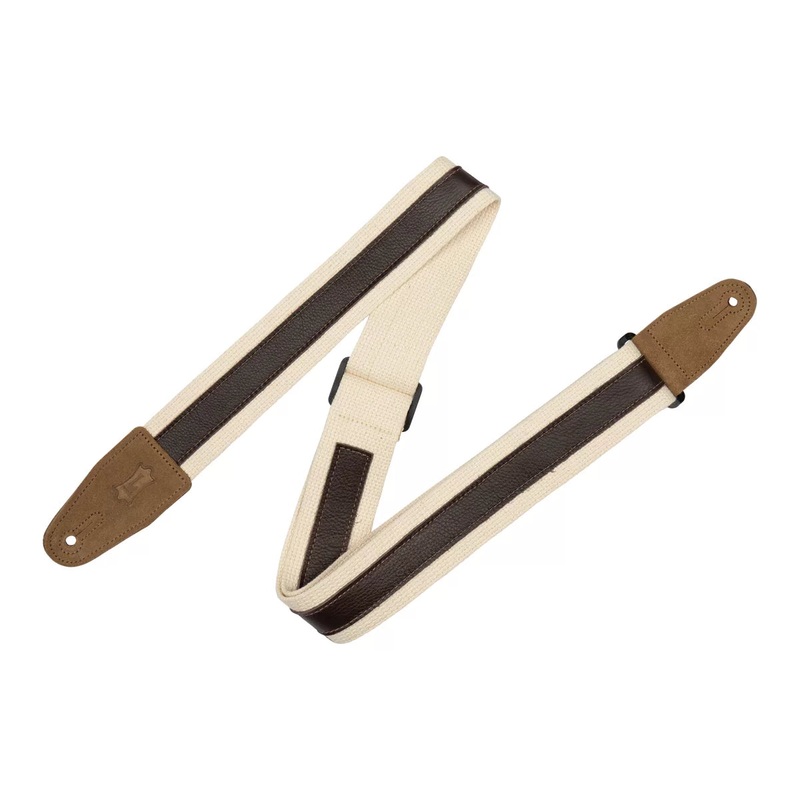 levy-s-mc2cg-nat-dbr-cotton-combo-series-guitar-strap-natural-dark-brown Levy's MC2CG-NAT-DBR COTTON COMBO SERIES Guitar Strap - Natural & Dark Brown