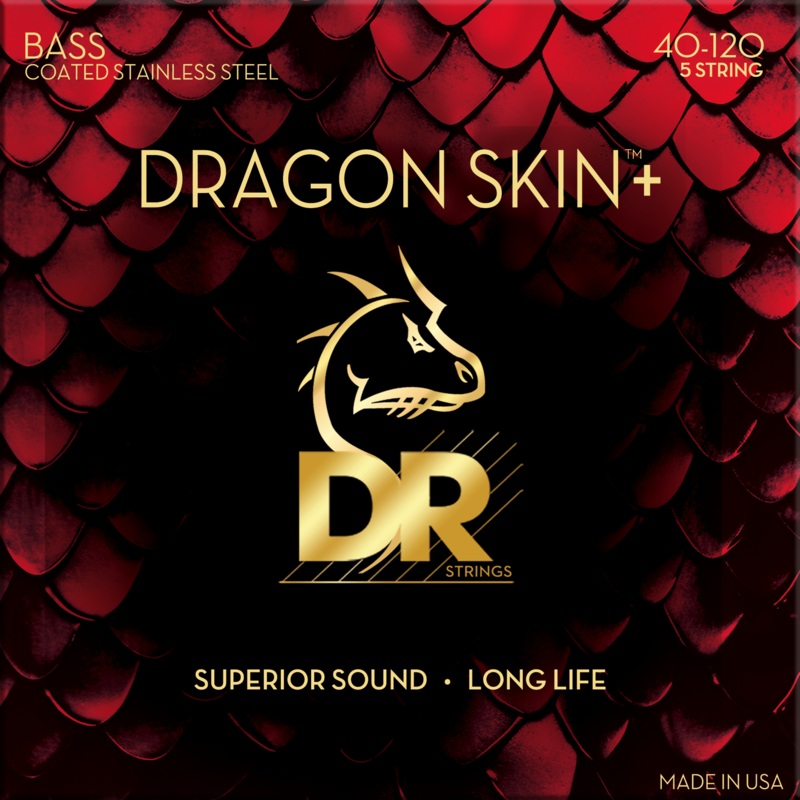 dr-dragon-skin-stainless-steel-electric-bass-strings-long-scale-set-5-string-40-120-dbs5-40 DR Dragon Skin+ Stainless Steel Electric Bass Strings Long Scale Set - 5-String 40-120 DBS5-40