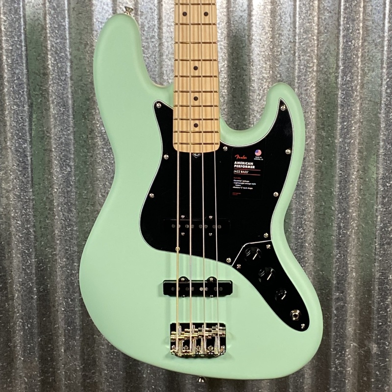 fender-american-performer-4-string-jazz-bass-satin-surf-green-2745-used Fender American Performer 4 String Jazz Bass Satin Surf Green #2745 Used