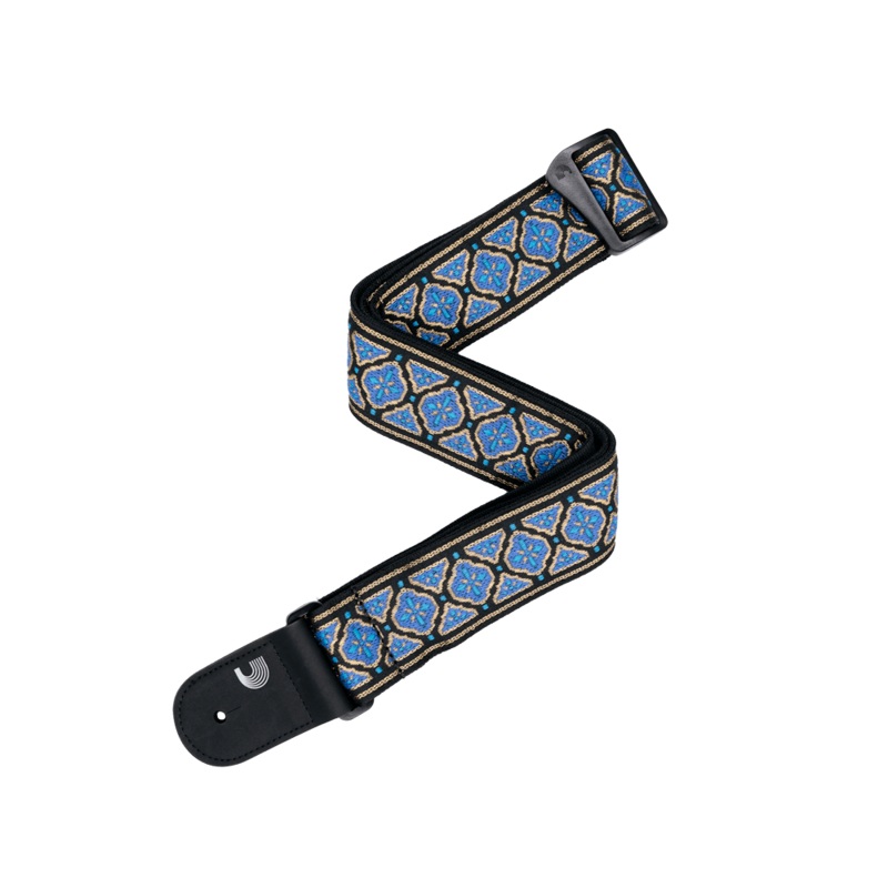 eco-woven-guitar-strap-blue-gold Eco Woven Guitar Strap, Blue & Gold