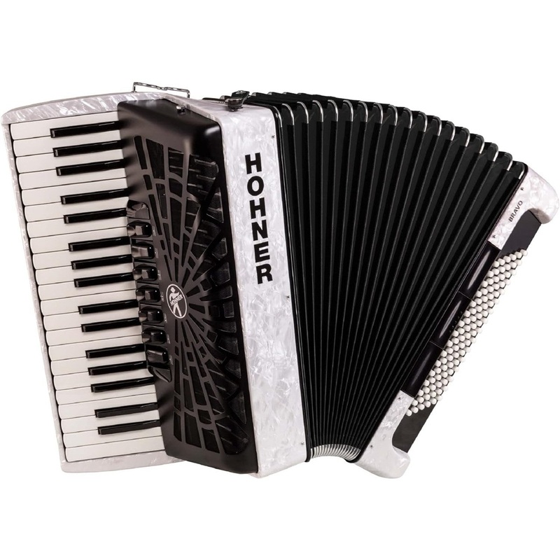 hohner-bravo-iii-96-chromatic-piano-key-accordion-pearl-white-br96wh Hohner Bravo III 96 Chromatic Piano Key Accordion - Pearl White (BR96WH)