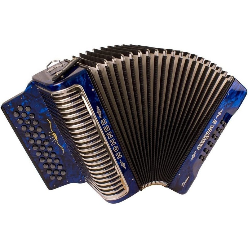 hohner-corona-xtreme-ii-accordion-34-button-ead-dark-pearl-blue-cxebl Hohner Corona Xtreme II Accordion, 34 Button, EAD, Dark Pearl Blue (CXEBL)