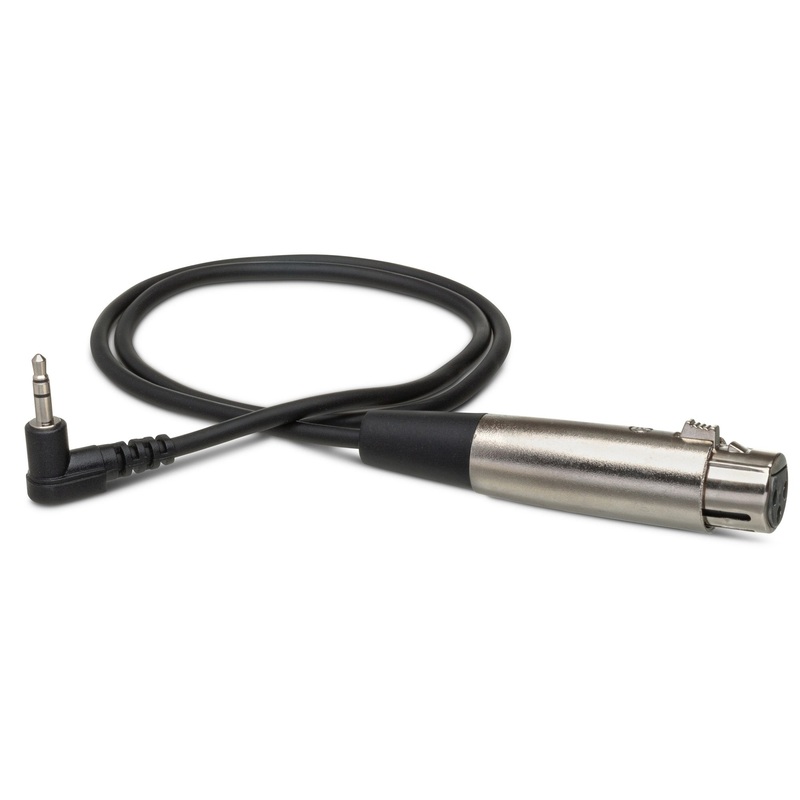 hosa-xvs-101f-xlr3f-to-right-angle-3-5-mm-trs Hosa XVS-101F XLR3F to Right-angle 3.5 mm TRS