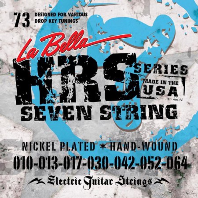 la-bella-hrs-73-hard-rockin-steel-7-string-electric-guitar-strings-10-64 La Bella HRS-73 Hard Rockin' Steel 7-String Electric Guitar Strings, 10-64