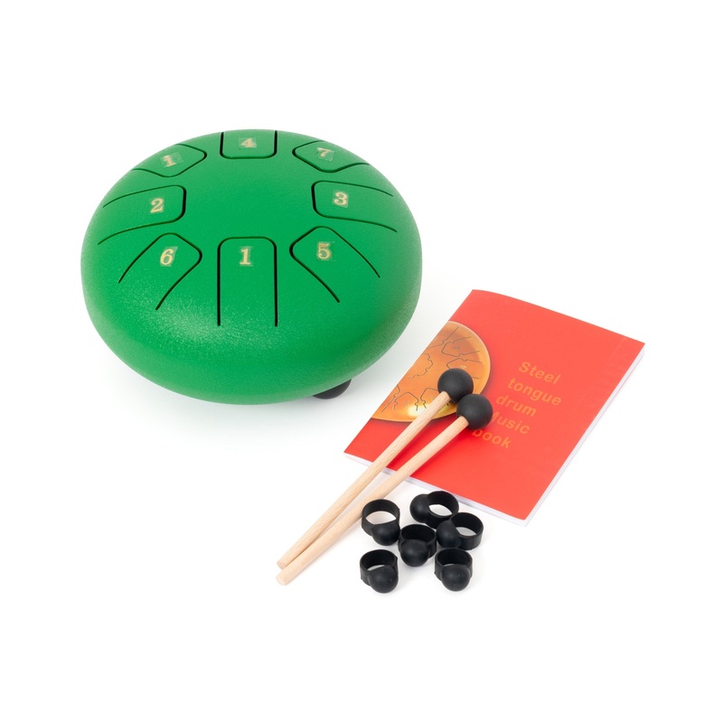 percussion-plus-6-green-steel-tongue-drum-pp1406 Percussion Plus 6" green steel tongue drum (PP1406)