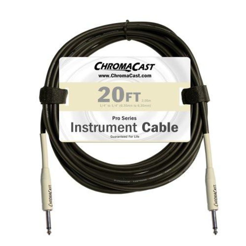 chromacast-vanilla-cream-20ft-pro-series-instrument-cable-straight-straight-usa-lifetime-guarantee ChromaCast Vanilla Cream 20ft Pro Series Instrument Cable, Straight - Straight | USA Lifetime Guarantee