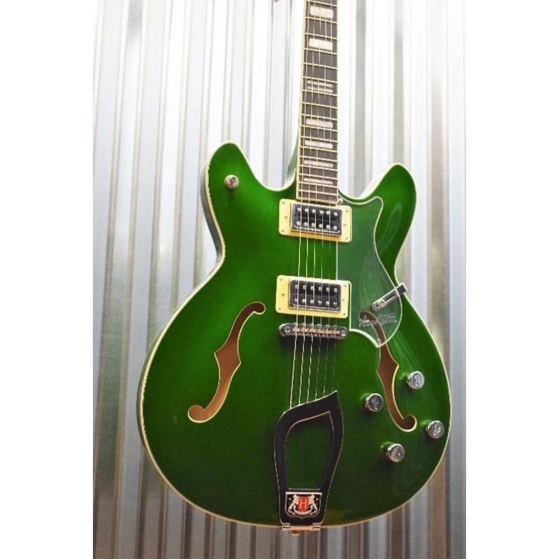 hagstrom-viking-deluxe-custom-vikdlxcus-emerald-green-semi-hollow-guitar-278 Hagstrom Viking Deluxe Custom VIKDLXCUS Emerald Green Semi Hollow Guitar #278