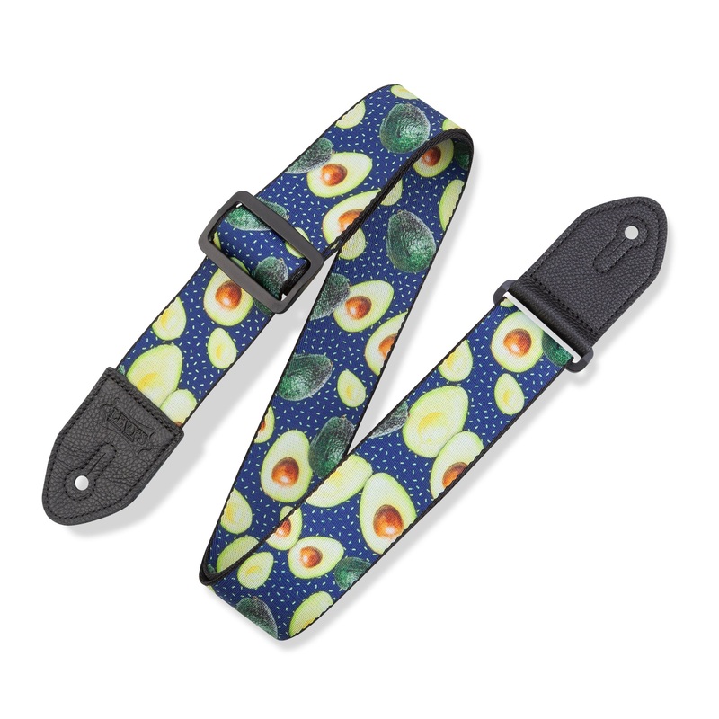 levy-s-mp2fs-004-fruit-salad-avocado-guitar-strap Levy's MP2FS-004 Fruit Salad Avocado Guitar Strap