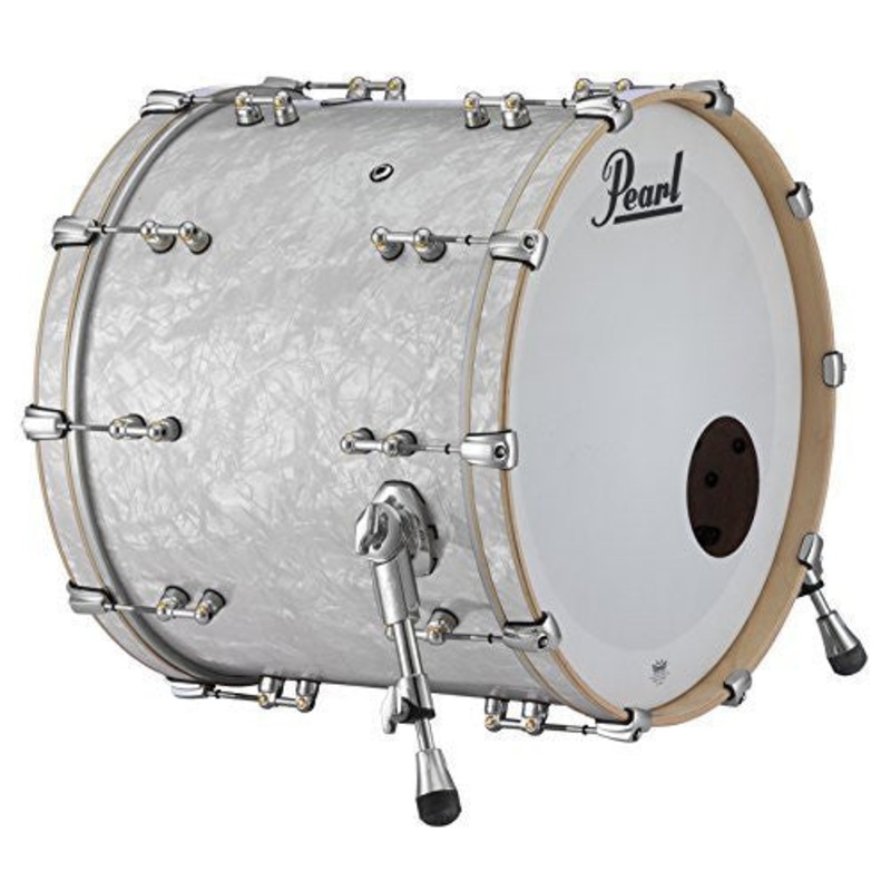 pearl-music-city-custom-pure-26-x18-bass-drum-w-o-bb3-mount-white-marine-pearl-rfp2618bx-c448 Pearl Music City Custom Pure 26"x18" Bass Drum w/o BB3 Mount, White Marine Pearl (RFP2618BX/C448)