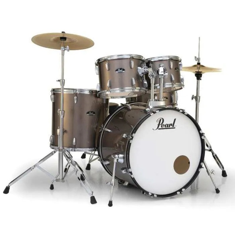pearl-rs525sc-c707-roadshow-5-piece-complete-drum-set-with-hardware-and-cymbals-bronze-metallic Pearl RS525SC/C707 Roadshow 5-piece Complete Drum Set with Hardware and Cymbals - Bronze Metallic