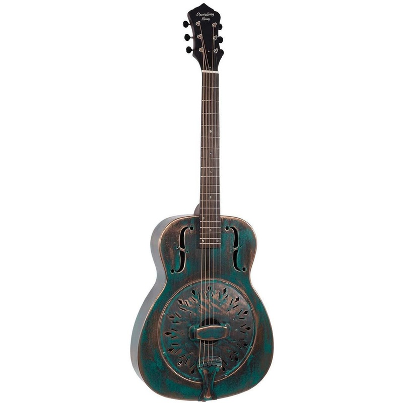 recording-king-6-string-resonator-guitar-right-distressed-vintage-green-rm-997-vg Recording King 6 String Resonator Guitar, Right, Distressed Vintage Green (RM-997-VG)