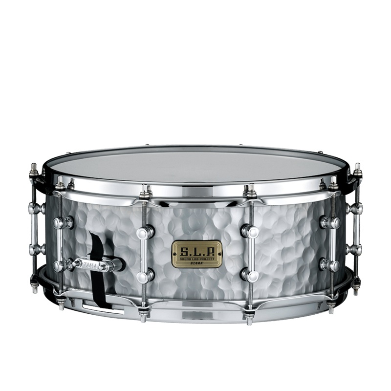 tama-s-l-p-vintage-hammered-steel-snare-drum-5-5-x-14-satin-chrome Tama S.L.P. Vintage Hammered Steel Snare Drum - 5.5" x 14" Satin Chrome