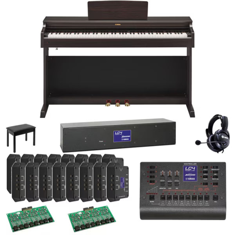 yamaha-lc4-deluxe-music-lab-for-24-students-and-1-teacher-with-ydp165r-digital-console-pianos Yamaha LC4 Deluxe Music Lab for 24 Students and 1 Teacher with YDP165R Digital Console Pianos