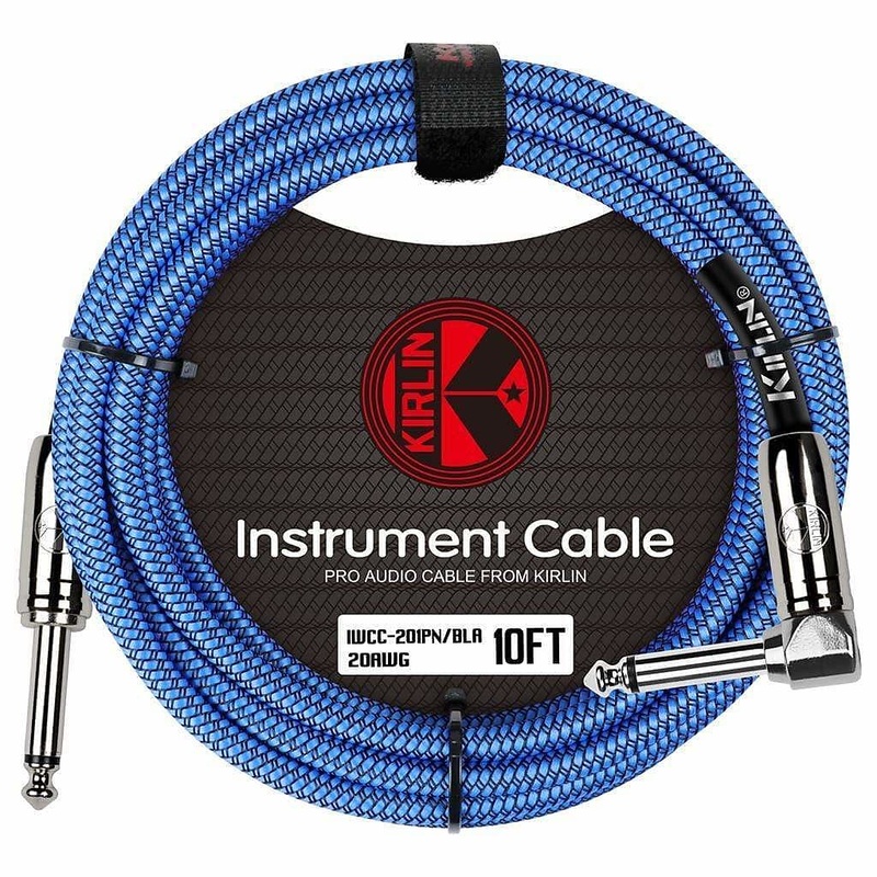 kirlin-10ft-angled-cable-blue KIRLIN 10FT ANGLED CABLE - BLUE