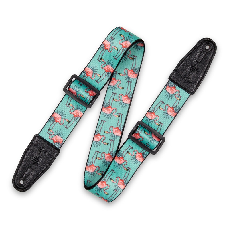 levy-s-mpd2-121-polyester-guitar-strap-flamingos Levy's MPD2-121 Polyester Guitar Strap Flamingos