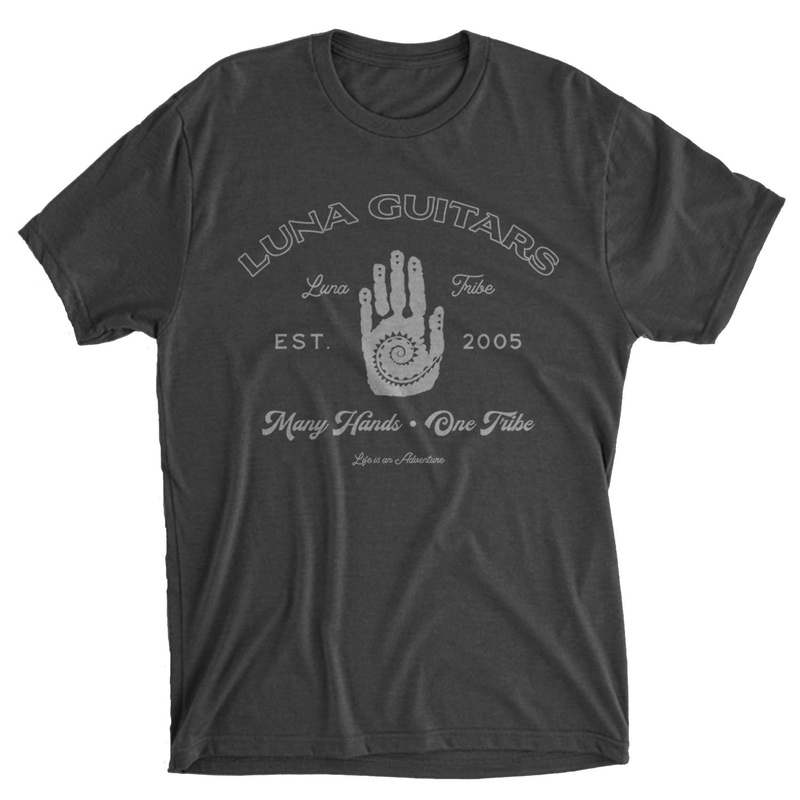 luna-guitars-tribe-charcoal-t-shirt-medium Luna Guitars Tribe Charcoal T-Shirt, Medium