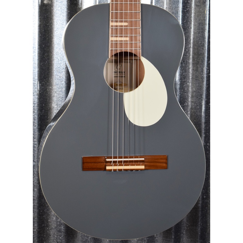 ortega-rga-plt-gaucho-acoustic-nylon-string-parlor-platinum-grey-guitar-bag-0066 Ortega RGA-PLT Gaucho Acoustic Nylon String Parlor Platinum Grey Guitar & Bag #0066