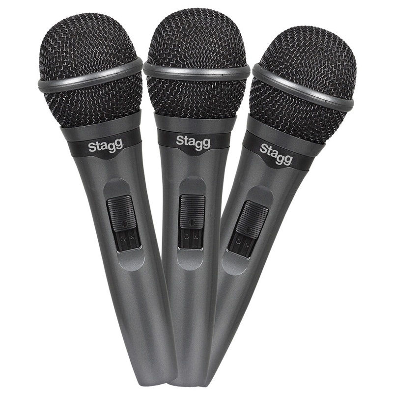 stagg-sdmp15-3-set-of-3-cardioid-dynamic-microphones-for-live-performances STAGG SDMP15-3 Set of 3 cardioid dynamic microphones for live performances