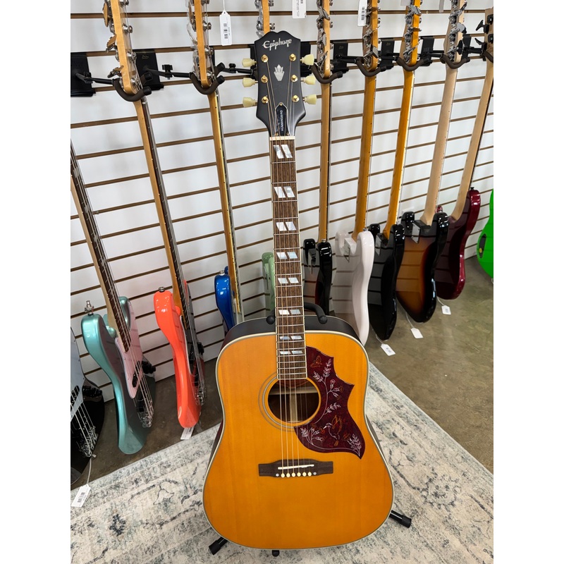 epiphone-hummingbird-studio-acoustic-electric-guitar-antique-natural Epiphone Hummingbird Studio Acoustic Electric Guitar - Antique Natural