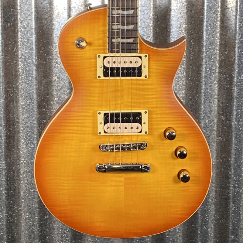 esp-ltd-ec-1000t-flame-top-honey-burst-satin-fluence-guitar-ec1000tfmhbsf-2180-used ESP LTD EC-1000T Flame Top Honey Burst Satin Fluence Guitar EC1000TFMHBSF #2180 Used