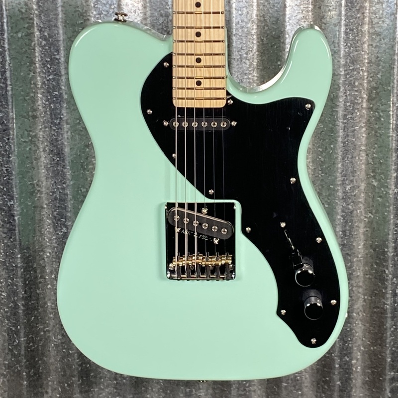 g-l-usa-asat-classic-semi-hollow-limited-edition-surf-green-guitar-bag-8037-used G&L USA ASAT Classic Semi Hollow Limited Edition Surf Green Guitar & Bag #8037 Used