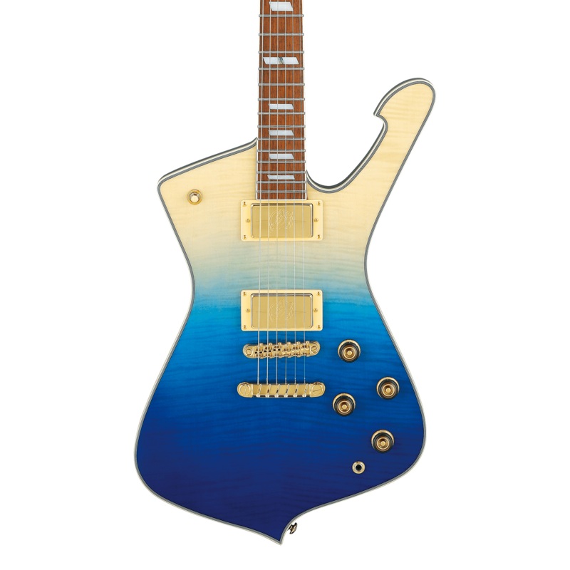 ibanez-ic420fmtbg-iceman-transparent-blue-gradation-w-bag Ibanez IC420FMTBG Iceman Transparent Blue Gradation w/bag