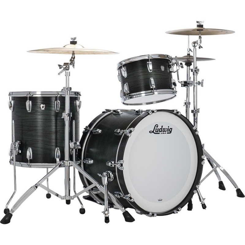ludwig-classic-oak-fab-3-piece-shell-pack-with-22-bass-drum-green-burst-l7342axk4wc Ludwig Classic Oak Fab 3-piece Shell Pack with 22" Bass Drum - Green Burst (L7342AXK4WC)
