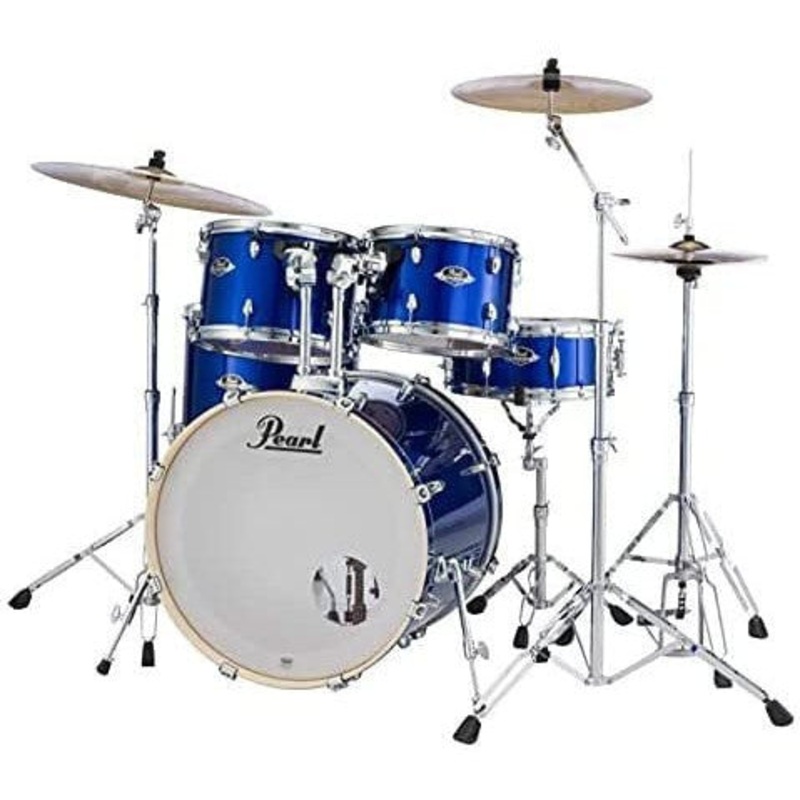 pearl-export-5-piece-drum-set-high-voltage-blue-exx725s-c717 Pearl Export 5-Piece Drum Set - High Voltage Blue (EXX725S/C717)