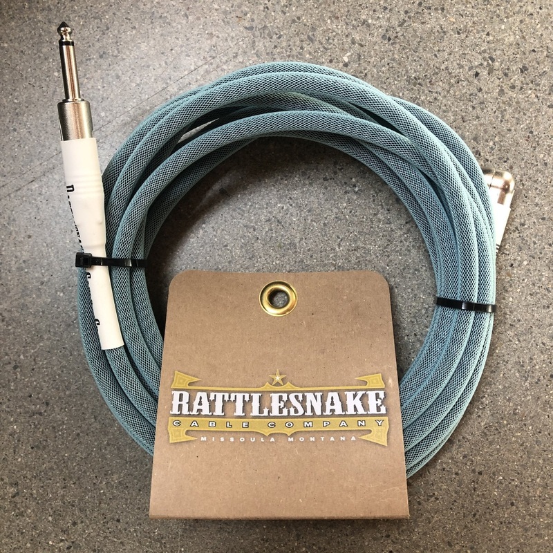 rattlesnake-cable-company-20-retro-sea-foam-guitar-cable-mixed-plugs Rattlesnake Cable Company 20' Retro Sea Foam Guitar Cable - Mixed Plugs
