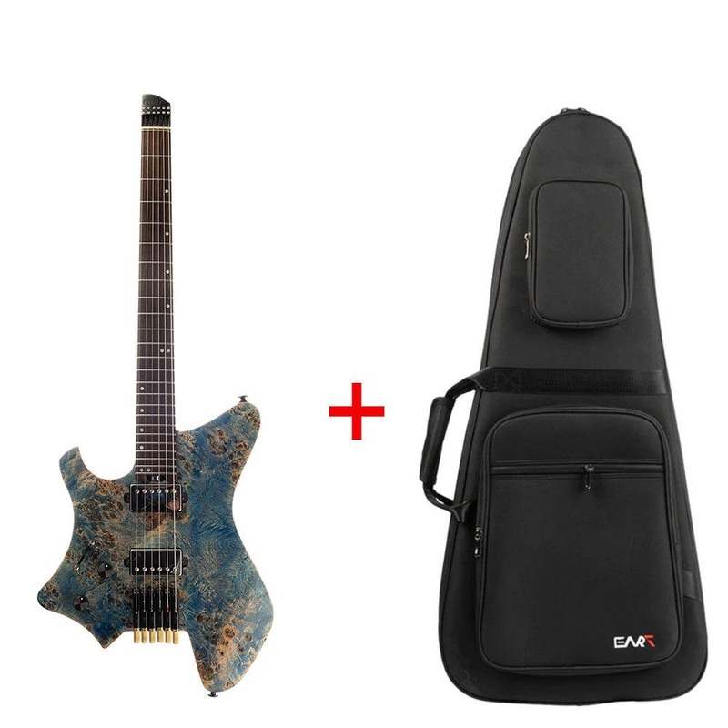 eart-guitars-gw2l-left-handed-model-headless-electric-guitars-with-gig-bag-ehkhg-blue Eart Guitars, GW2L, Left Handed Model Headless Electric Guitars, with Gig bag EHKHG, Blue