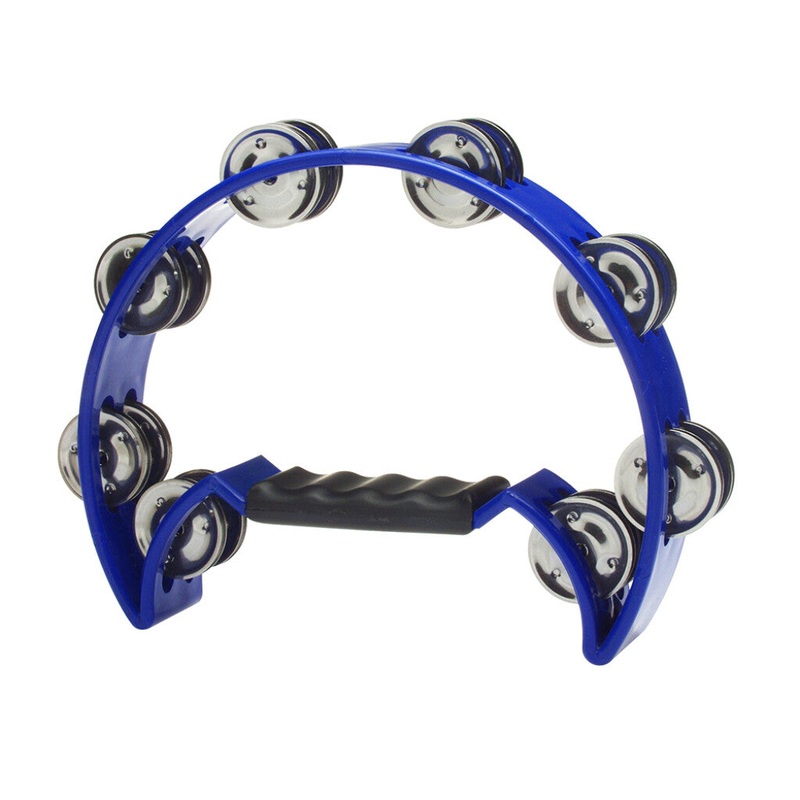 stagg-cutaway-plastic-tambourine-blue Stagg Cutaway Plastic Tambourine, Blue