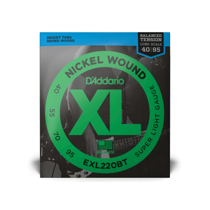 d-addario-xl-nickel-wound-bass-string-set-long-scale-4-string-40-095-balanced-tension-exl220bt D'Addario XL Nickel Wound Bass String Set Long Scale - 4-String 40-095 Balanced Tension EXL220BT