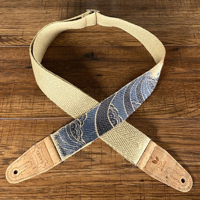 levy-s-mh8p-001-2-hemp-guitar-bass-strap-cream-island-waves Levy's MH8P-001 2" Hemp Guitar Bass Strap Cream Island Waves