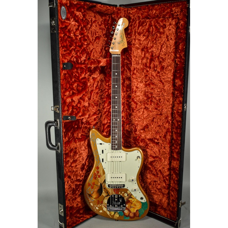 new-guardian-hand-painted-guitars-golden-orient-jazzmaster-w-hsc New Guardian Hand Painted Guitars "Golden Orient" Jazzmaster w/HSC
