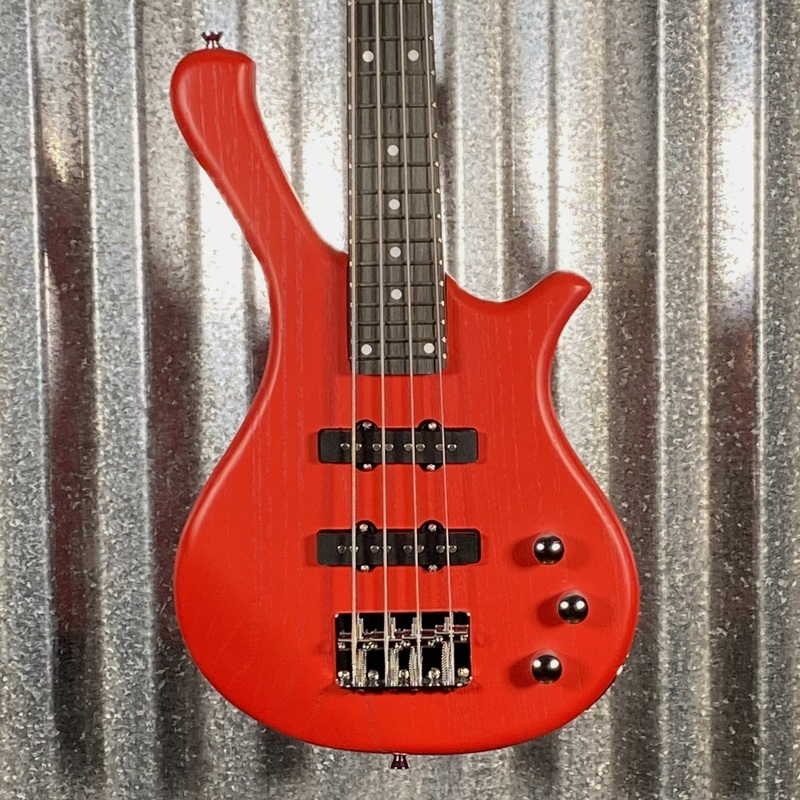glarry-gw101-short-scale-4-string-bass-red-bag-3333-used Glarry GW101 Short Scale 4 String Bass Red & Bag #3333 Used