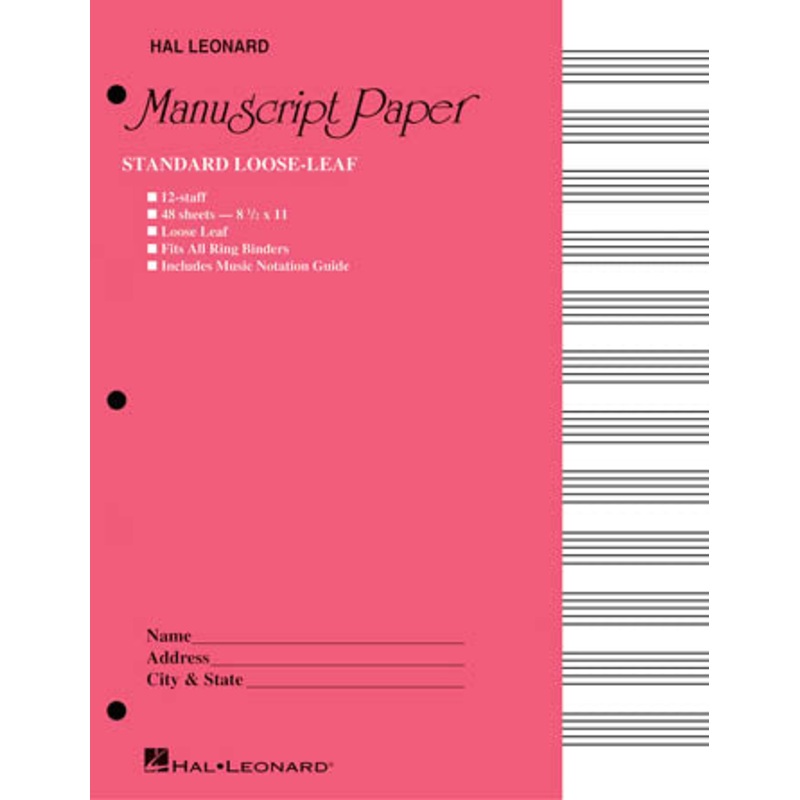hal-leonard-00210003-loose-leaf-manuscript-paper Hal Leonard 00210003 Loose Leaf Manuscript Paper