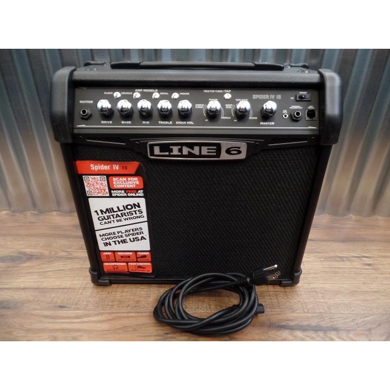 line-6-spider-iv-15-1x8-15-watt-combo-electric-guitar-amplifier-1004 Line 6 Spider IV 15 1x8 15 Watt Combo Electric Guitar Amplifier #1004 *