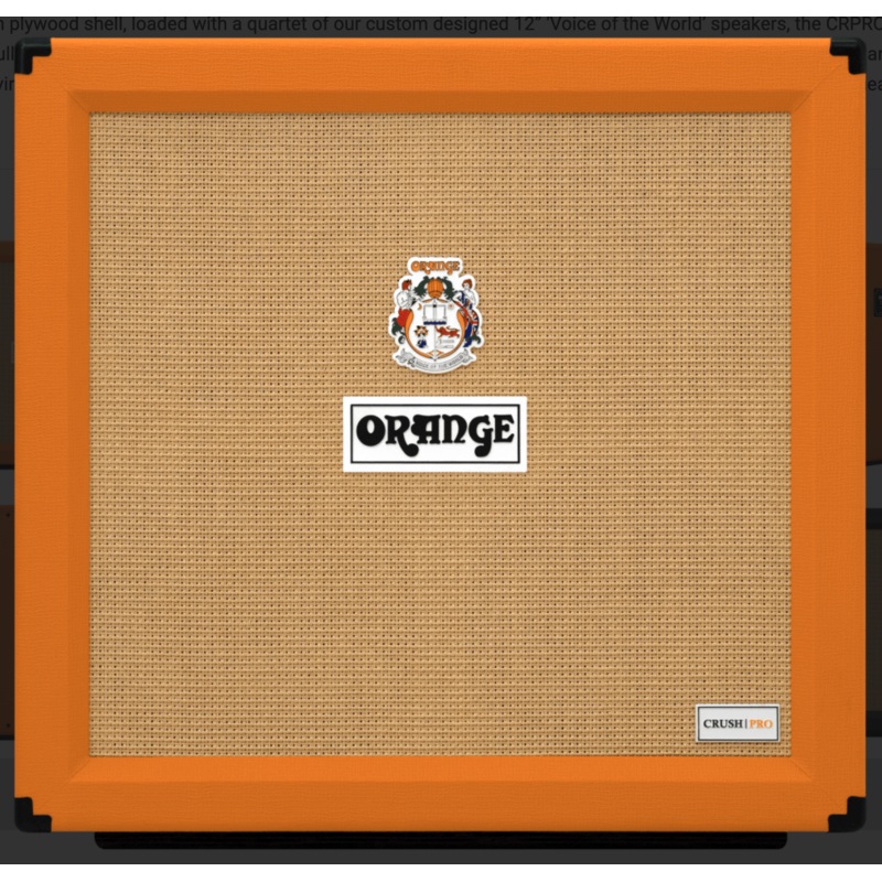 orange-crush-pro-412-guitar-amplifier-cabinet Orange Crush Pro 412 Guitar Amplifier Cabinet
