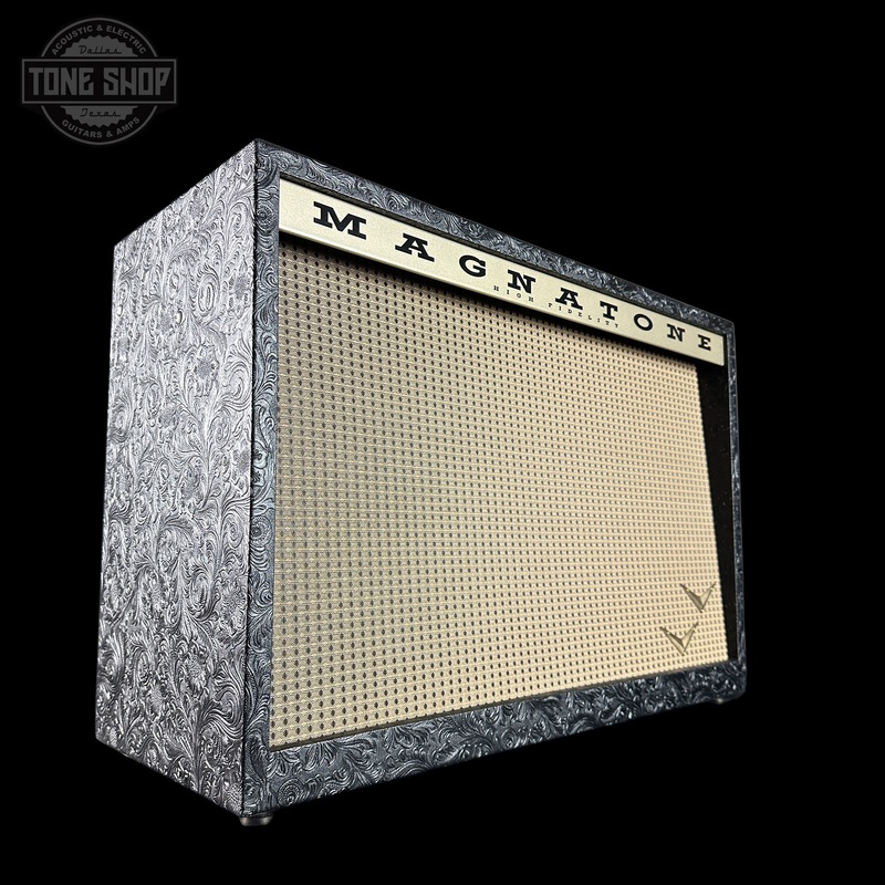 magnatone-twilighter-custom-2x12-combo-tooled-black-western-leather Magnatone Twilighter Custom 2x12 Combo Tooled Black Western Leather