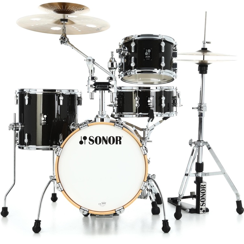 sonor-aqx-jungle-4-piece-shell-pack-black-midnight-sparkle-aqx-junglewmcbms Sonor AQX Jungle 4-piece Shell Pack - Black Midnight Sparkle (AQX-JUNGLEWMCBMS)