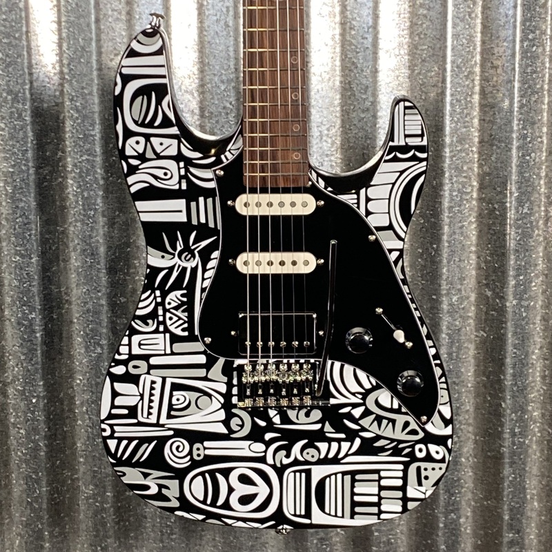 westcreek-guitars-jx-20-hss-strat-style-native-black-white-0226-used Westcreek Guitars JX-20 HSS Strat Style Native Black White #0226 Used